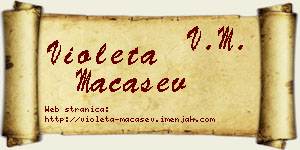 Violeta Maćašev vizit kartica